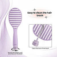 Hair Brush Curved Vented Hairbrush Faster Blow Drying Detangler Brush With A Built In Brush Cleaner Hair Clips And Magnetic H