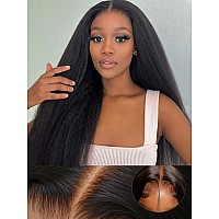 Yiroo Bye Bye Knots Wig Invisible Knots Wear And Go Glueless Kinky Straight Wig 12A Pre Cut 7X5 Lace Front Wigs Human Hair Yaki