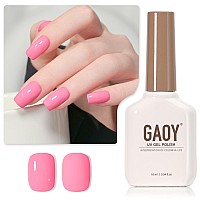 Gaoy Pink Gel Nail Polish 16Ml Soak Off Gel Polish Uv Light Cure For Nail Art Diy Manicure At Home 2034 Shocking Pink