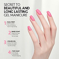 Gaoy Pink Gel Nail Polish 16Ml Soak Off Gel Polish Uv Light Cure For Nail Art Diy Manicure At Home 2034 Shocking Pink