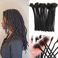 Loc Extension Human Hair 6 Inch 100 Strands 04Cm Width 100 Full Handmade Permanent Locs Extension Human Hair For Womenmen Can