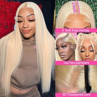 26 Inch 613 Lace Front Wig Human Hair Blonde 13X6 Hd Transparent Lace Front Wigs Human Hair 180 Density Blonde Glueless Wigs Hu