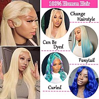 26 Inch 613 Lace Front Wig Human Hair Blonde 13X6 Hd Transparent Lace Front Wigs Human Hair 180 Density Blonde Glueless Wigs Hu