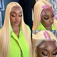 26 Inch 613 Lace Front Wig Human Hair Blonde 13X6 Hd Transparent Lace Front Wigs Human Hair 180 Density Blonde Glueless Wigs Hu