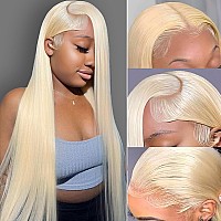 Letmieo 613 Lace Front Wig Human Hair Blonde Straight 13X6 Hd Lace Front Wigs Human Hair 180 Density Guleless Wigs Human Hair P