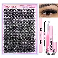 Diy Lash Extension Kit 300Pcs Individual Lashes Clusters Eyelash Extension Kit 1020Mm 50D Lash Clusters With Lash Bond And Seal