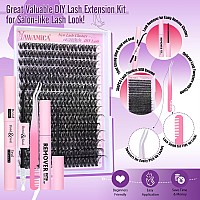 Diy Lash Extension Kit 300Pcs Individual Lashes Clusters Eyelash Extension Kit 1020Mm 50D Lash Clusters With Lash Bond And Seal