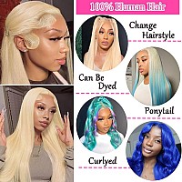 30 Inch 613 Lace Front Wig Human Hair Blonde 13X6 Hd Transparent Lace Front Wigs Human Hair 180 Density Blonde Glueless Wigs Hu