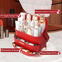 Makeup Organizer For Vanity Skincare Organizer For Bathroom Countertop Vanity Cosmetic Display Case Product Jewelry Storage Box