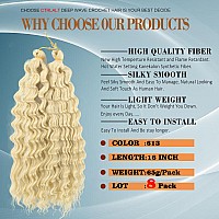 Ctrlalt 8 Pack Blonde Ocean Wave Crochet Hair Brown Braiding Hair 16 Inch For French Curl Crochet Braids Bohemian Goddess Box Br