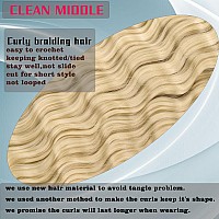 Ctrlalt 8 Pack Blonde Ocean Wave Crochet Hair Brown Braiding Hair 16 Inch For French Curl Crochet Braids Bohemian Goddess Box Br