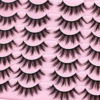 Lashes Wispy Faux Mink Lashes Fluffy False Eyelashes Natural Look 16Mm Eye Lashes 6D Volume Fake Lashes Pack By Kiromiro 14 Pair