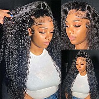 Deep Wave Lace Front Wigs Human Hair Pre Plucked 13X4 Swiss Lace Frontal Wigs 180 Density Brazilian Virgin Human Hair Wigs For