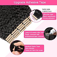 Hotlulana Kinky Straight Tape In Hair Extensions Human Hair Invisible Seamless Yaki Tape Ins Human Hair Extensions Skin Weft 20P