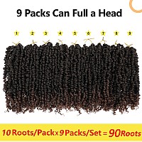 Fulcrum Passion Twist Crochet Hair 12 Inch 9 Packs Pre Looped Passion Twist Hair Pretwisted Passion Twist Crochet Hair For Bl