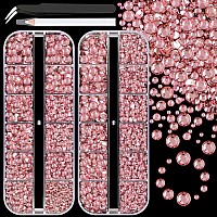 Resin Rhinestones For Crafting 2 Boxes Light Pink Flatback Crystals For Bedazzling Crafts Diy Nail Art Deco Non Hotfix Bulk Ge