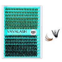 Vavalash Individual Cluster Lashes Black Brown Mix Colors 280 Lash Clusters Diy Eyelash Extension Faux Mink Slik Individual Lash