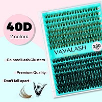 Vavalash Individual Cluster Lashes Black Brown Mix Colors 280 Lash Clusters Diy Eyelash Extension Faux Mink Slik Individual Lash