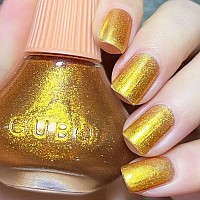 Cosmoo 12Ml Gold Nail Polish Golden Quick Dry Nail Lacquer For Nail Art Varnish 041 Fl Oz