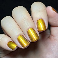 Cosmoo 12Ml Gold Nail Polish Golden Quick Dry Nail Lacquer For Nail Art Varnish 041 Fl Oz