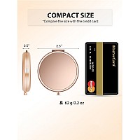 Getinbulk Compact Mirror For Purse Set Of 24 Doublesided 1X2X Magnifying Metal Pocket Makeup Mirrorsround Rose Gold