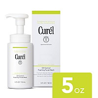 Curel Oil Control Foaming Face Wash For Dry Sensitive Skin Gentle Face Wash For Women And Men 5 Oz