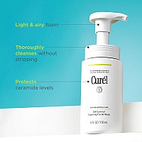 Curel Oil Control Foaming Face Wash For Dry Sensitive Skin Gentle Face Wash For Women And Men 5 Oz