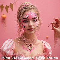 Meicoly New Pink Halloween Face Paint Stick106 Ozcream Blendable Full Body Paint Sticksweatproof Waterproof Face Body Paint