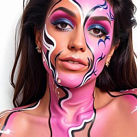 Meicoly New Pink Halloween Face Paint Stick106 Ozcream Blendable Full Body Paint Sticksweatproof Waterproof Face Body Paint