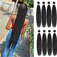 Liang Dian Braiding Hair Pre Stretched Ombre 48 Inch 8 Packs Synthetic Crochet Braids Hot Water Setting Professional Soft Yaki T