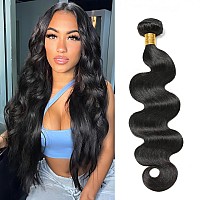 Hswpawk 12A Human Hair Bundles Body Wave 32 Inch One Bundle 100 Unprocessed Brazilian Virgin Body Wave Bundles Human Hair Natur