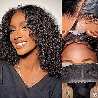 Sodlis Wear And Go Glueless Bob Wig Human Hair Upgraded 13X4 Curly Lace Front Wigs Human Hair Pre Plucked Pre Cut Glueless Bob W