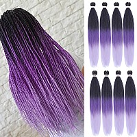 Liang Dian Braiding Hair Pre Stretched Ombre 30 Inch 8 Packs Synthetic Crochet Braids Hot Water Setting Professional Soft Yaki T