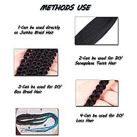 Liang Dian Braiding Hair Pre Stretched Ombre 30 Inch 8 Packs Synthetic Crochet Braids Hot Water Setting Professional Soft Yaki T