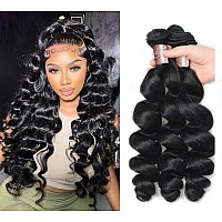 10A Brazilian Human Hair Loose Wave 3 Bundles 100 Unprocessed Virgin Hair 12 14 16 Loose Wave Bundles Human Hair Extensions D