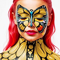 Meicoly Ginger Face Body Paint Stick106 Ozcream Blendable Full Body Paint Sticksweatproof Waterproof Dark Yellow Ginger Fac