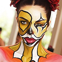 Meicoly Ginger Face Body Paint Stick106 Ozcream Blendable Full Body Paint Sticksweatproof Waterproof Dark Yellow Ginger Fac