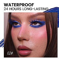 Colored Colorful Waterproof Mascara For Eyelashes Setblue White Black Brown Purple Long Lasting Charming Voluminous Cruelty Fre