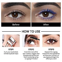 Colored Colorful Waterproof Mascara For Eyelashes Setblue White Black Brown Purple Long Lasting Charming Voluminous Cruelty Fre