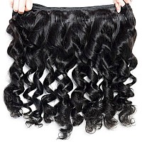 Loose Wave Bundles With Closure 100 Unprocessed Brazilian Human Hair Loose Wave 3 Bundles With 4X 4 Transparent Swiss Free Part