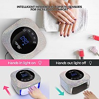 Belle Uv Led Nail Lamp Professional Uv Light For Gel Nails Led Nail Lamp With 4 Timer Modes Gel Nail Light Nail Dryer Decorat