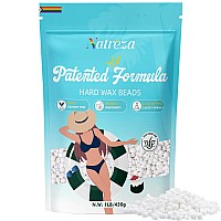 Natreza Hair Removal Wax Beads1Lb Unscented White Hard Wax Beads For Sensitive Skin Full Body Waxing Ideal For All Hair Type