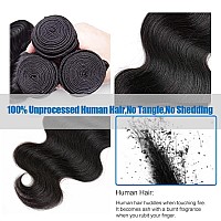 Aomllute 12A Human Hair Bundles Body Wave 24 26 28 30 Inch 4 Bundles Deals Brazilian Virgin Human Hair Body Wave Bundles 100 Un