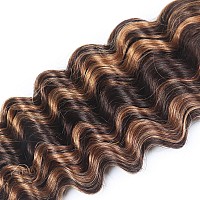 Afrodiva Human Braiding Hair For Boho Braids Deep Wave Bulk Human Hair For Braiding Highlight Ombre Micro Braiding Human Hair 2