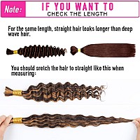 Afrodiva Human Braiding Hair For Boho Braids Deep Wave Bulk Human Hair For Braiding Highlight Ombre Micro Braiding Human Hair 2