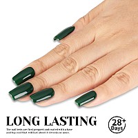 Tutuyu Emma Emerald Green Gel Nail Polish 051 Fl Oz Uvled Lamp Soak Off Dark Green Gel Polish Kit For Manicure Salon Or Nail