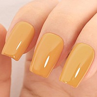 Tutuyu Nude Yellow Gel Nail Polish 051 Fl Oz Uvled Light Soak Off Summer Autumn Color Dark Yellow Gel Polish For Manicure Sal