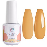 Tutuyu Nude Yellow Gel Nail Polish 051 Fl Oz Uvled Light Soak Off Summer Autumn Color Dark Yellow Gel Polish For Manicure Sal