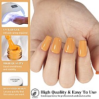 Tutuyu Nude Yellow Gel Nail Polish 051 Fl Oz Uvled Light Soak Off Summer Autumn Color Dark Yellow Gel Polish For Manicure Sal