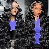 Misvin 30 Inch Lace Front Wigs Human Hair Pre Plucked Bleached Knots 13X4 Hd Lace Front Wigs Human Hair 180 Density Frontal Wig